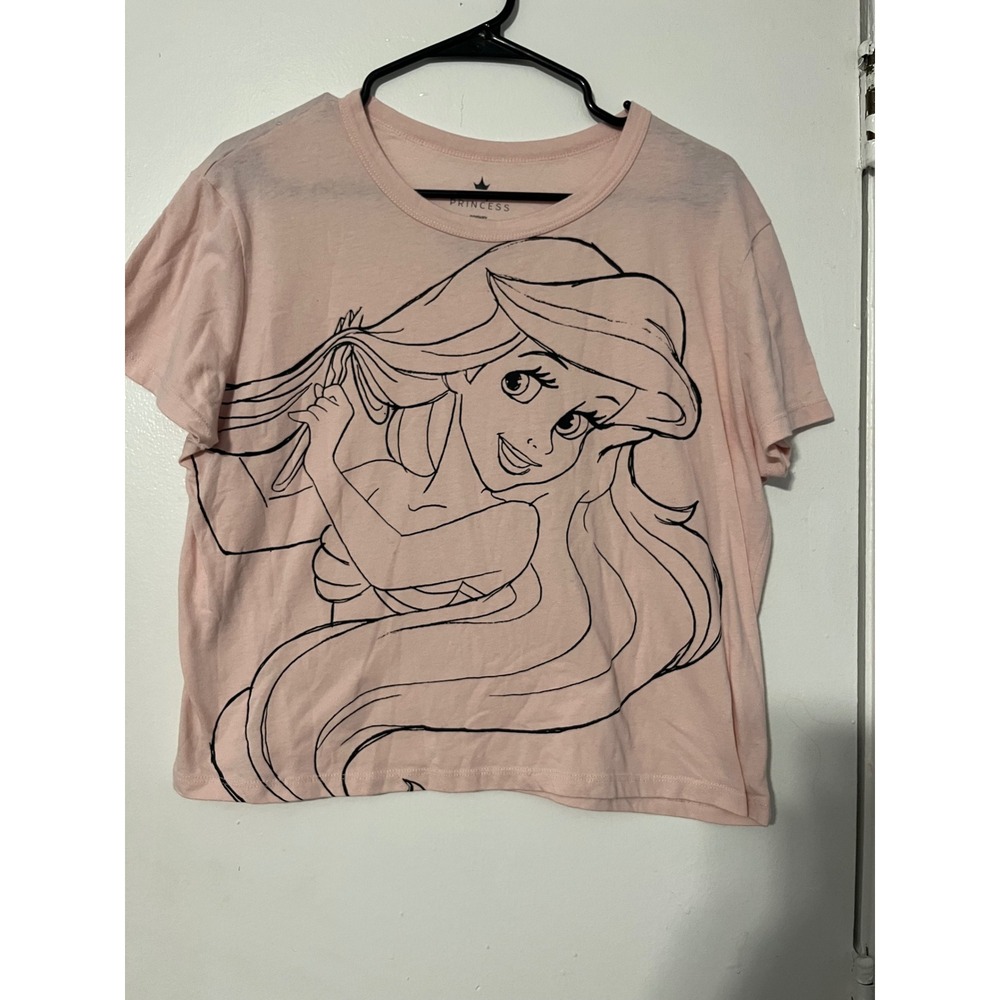 Disney‎ Princess Ariel Little Mermaid Pink Graphic Tee Shirt XXL RN111647